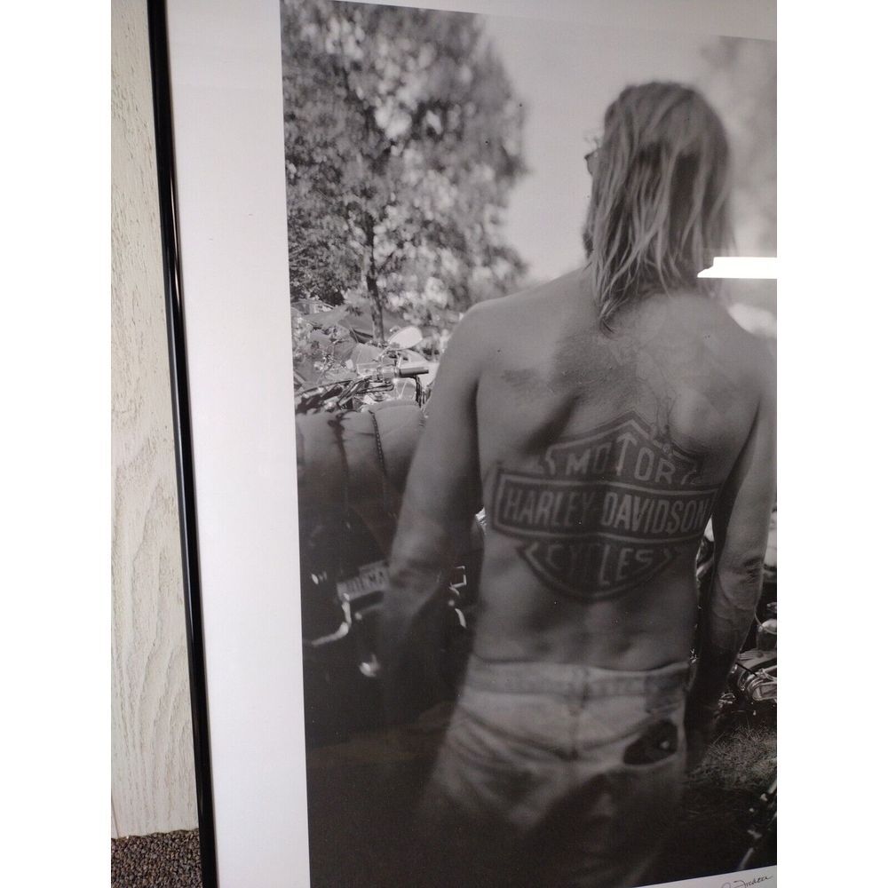Michael Lichter 1999 "Harley Back Piece"  Poster Print Harley Davidson SIGNED - Picture 9 of 13